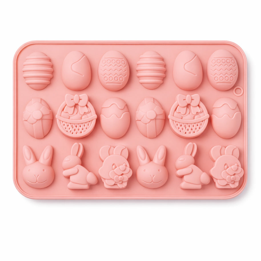 Silikonform für Ostern mit verschiedenen Frühlingsmotiven