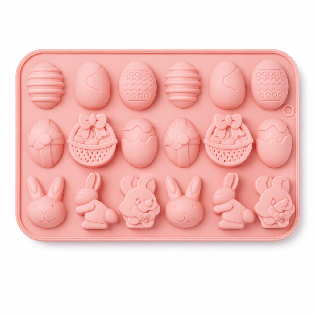 Silikonform für Ostern mit verschiedenen Frühlingsmotiven