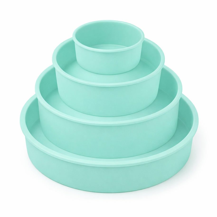 4-teiliges Backform-Set in rund & verschiedenen Größen