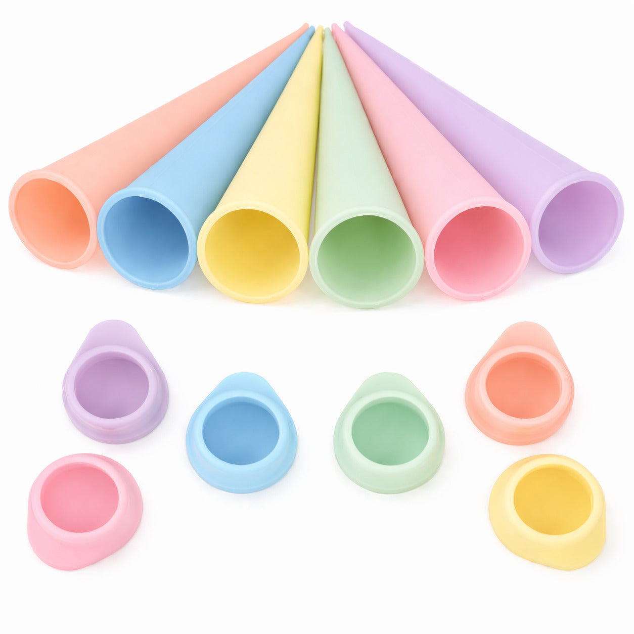 Eisformen aus Silikon im 6er Set für Push-Up Eis & DIY Snacks