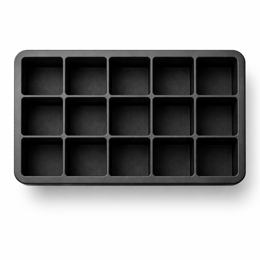 Eiswürfelform aus Silikon für 15 gleichmäßige Eiswürfel