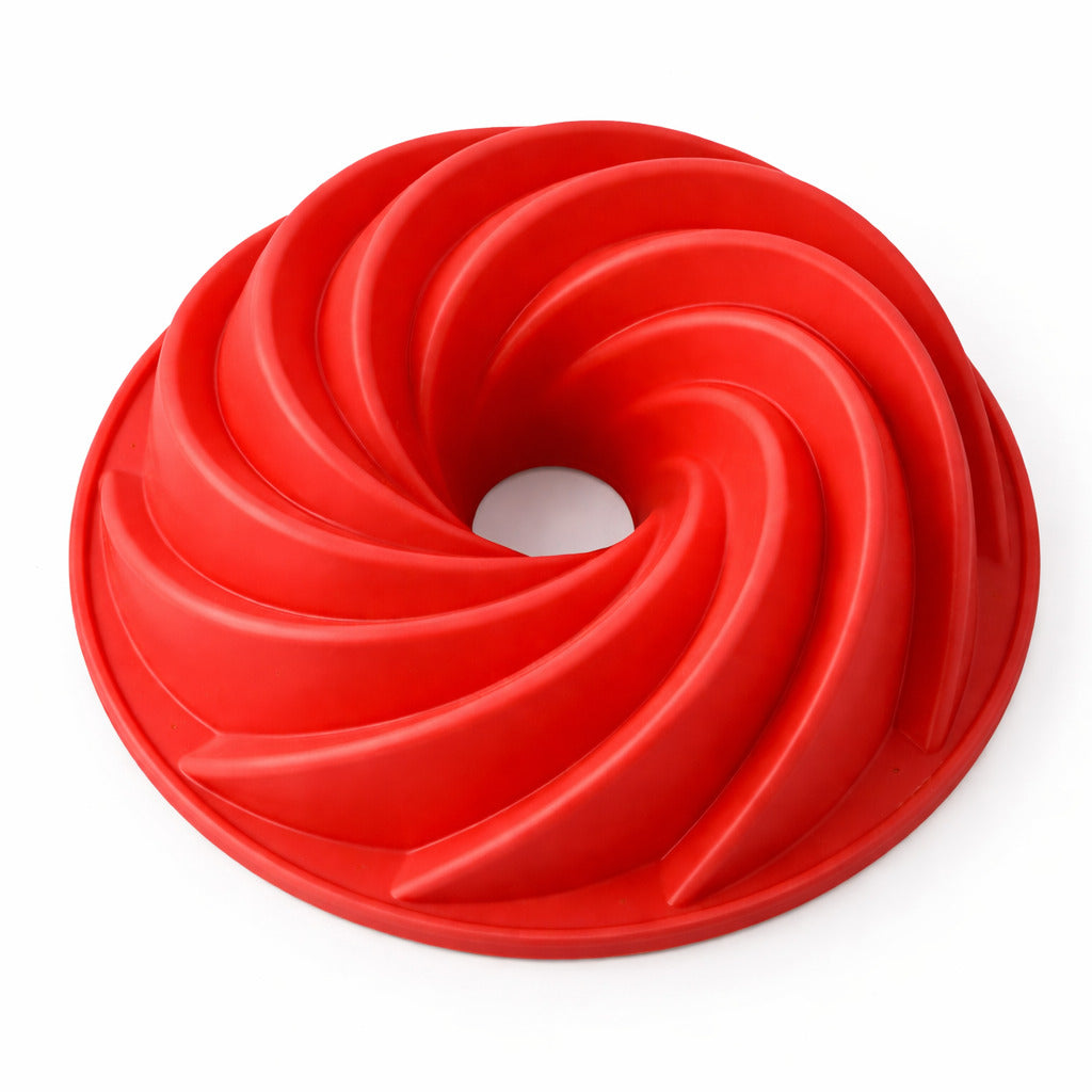 Spiral Gugelhupf Backform aus Silikon mit elegantem Twist