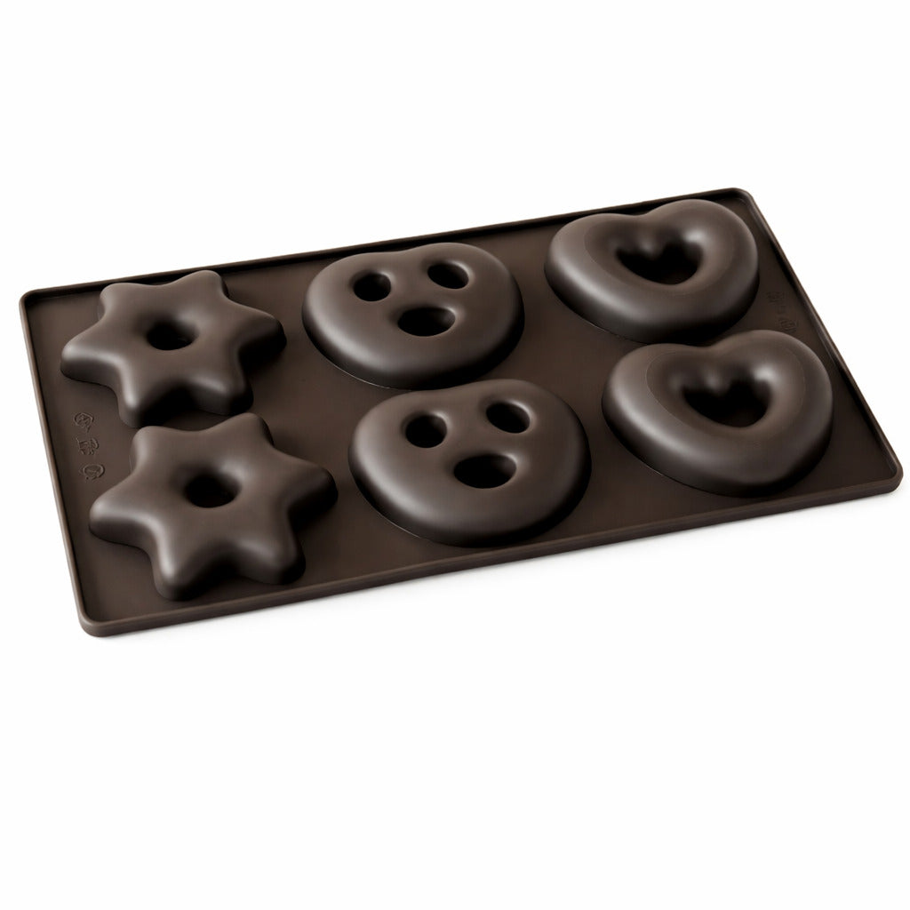 Lebkuchen Silikonform mit Brezel-, Stern- & Herzform
