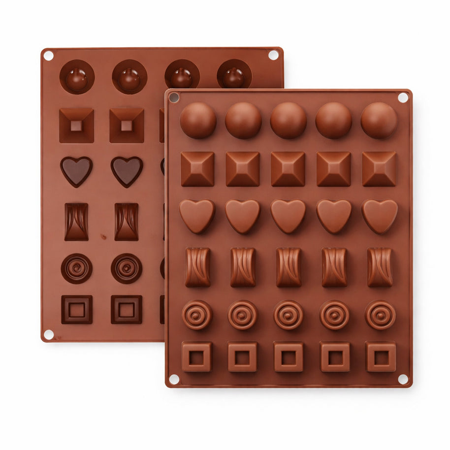 Pralinenformen aus Silikon für bis zu 30 edle Pralinen
