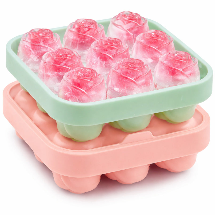 Silikonform mit Rosen Design für romantische Eiswürfel, Kerzen & co.