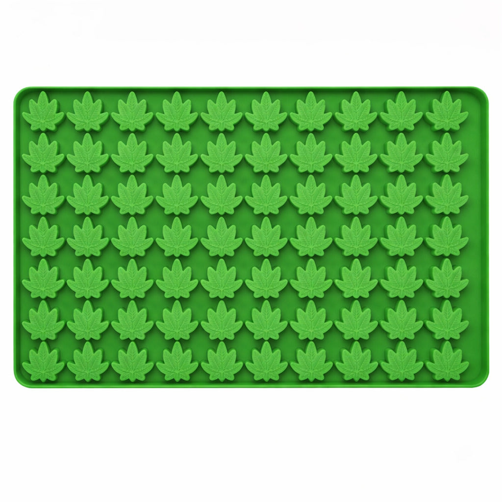 Silikonform mit Hanfblatt-Motiv für 70 Mini-Kreationen