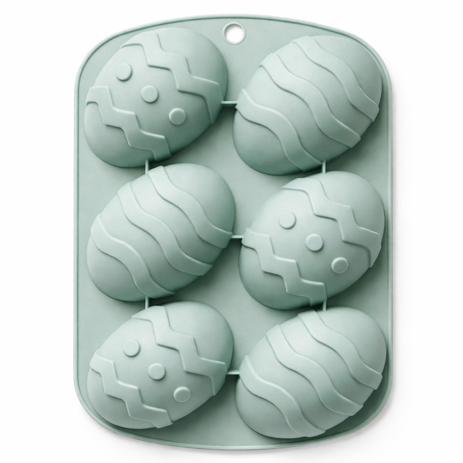 Silikonform für 3D-Ostereier im 2er Set mit je 6 Hohlräumen