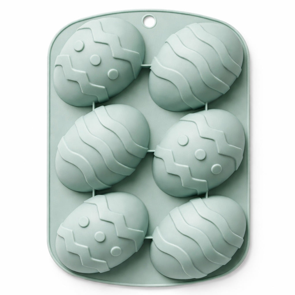 Silikonform für 3D-Ostereier im 2er Set mit je 6 Hohlräumen