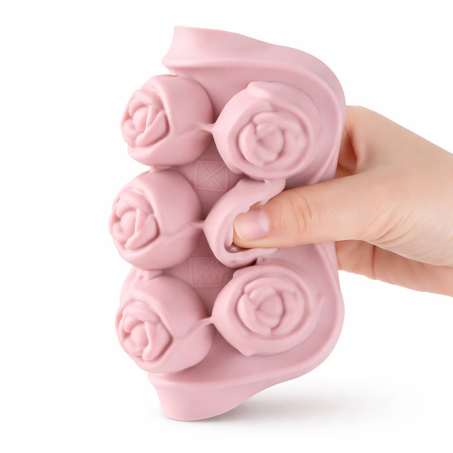 Silikonform mit Rosen Design für romantische Eiswürfel, Kerzen & co.