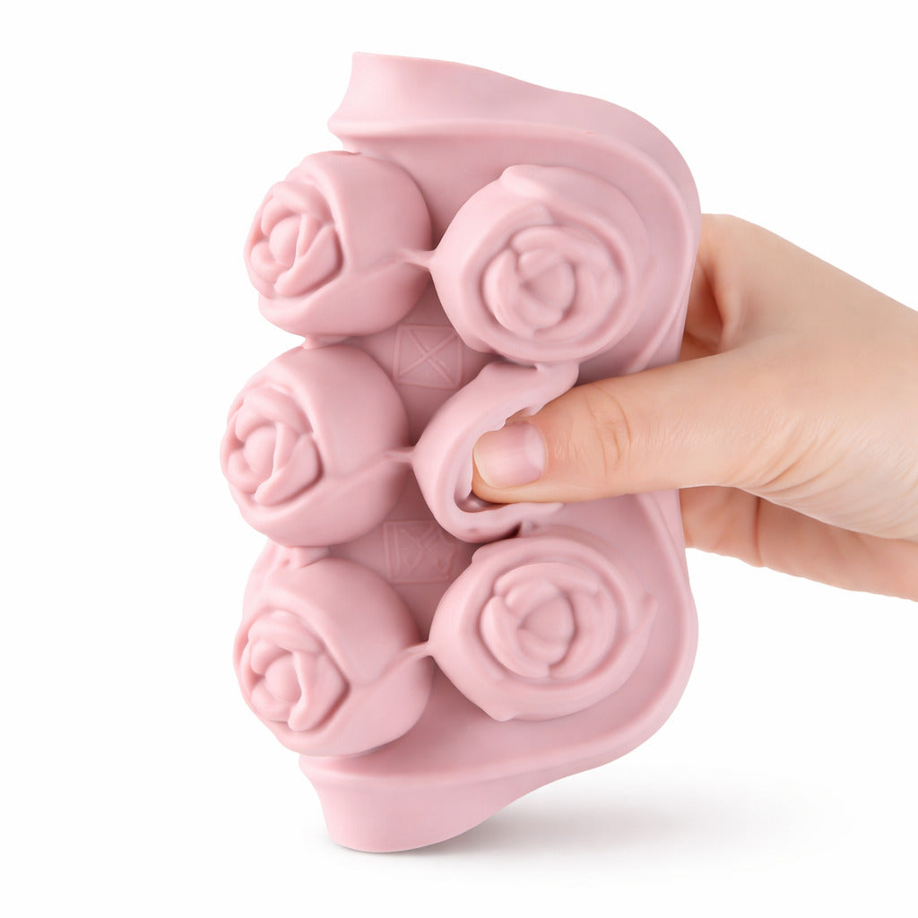 Silikonform mit Rosen Design für romantische Eiswürfel, Kerzen & co.