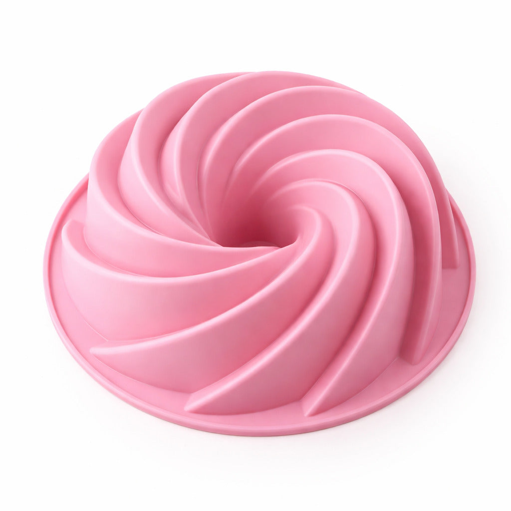 Spiral Gugelhupf Backform aus Silikon mit elegantem Twist